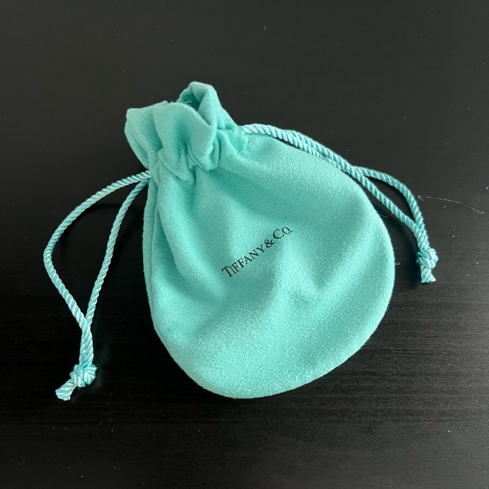 Tiffany & Co. Signature Blue Jewelry Pouch - Authentic Suede Jewelry Bag